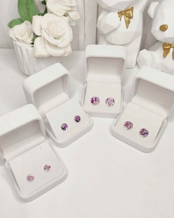 pendientes flores preservadas