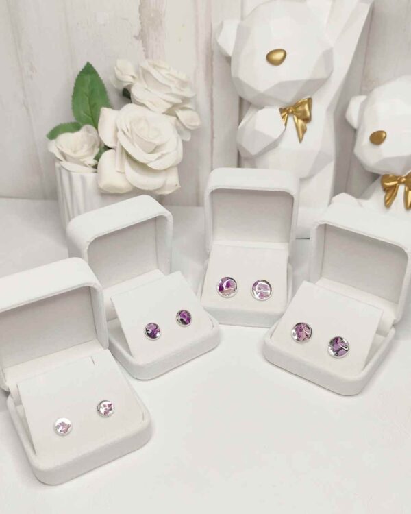 pendientes flores preservadas