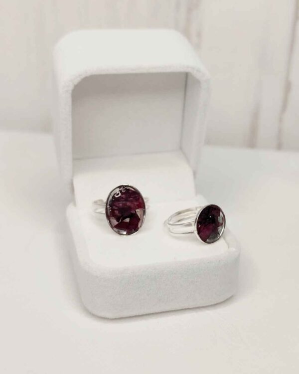 anillo flores preservadas