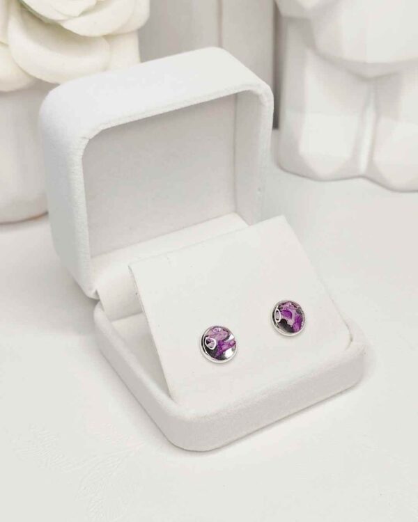 pendientes flores preservadas