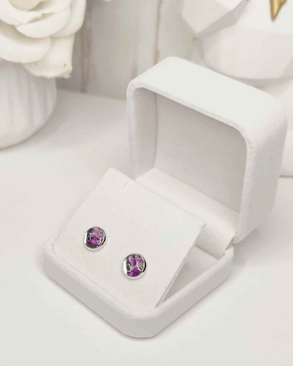 pendientes flores preservadas