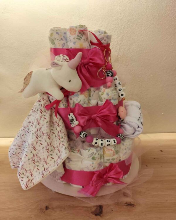 Pastel La Torre Fucsia Deluxe unicornio - Imagen 7