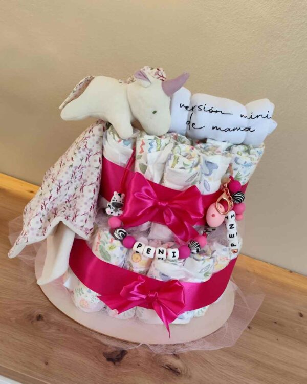 Pastel La Torre Fucsia Mini Unicornio Deluxe - Imagen 3
