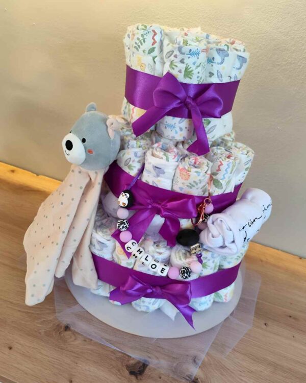 Pastel La Torre lila  Deluxe osito - Imagen 4