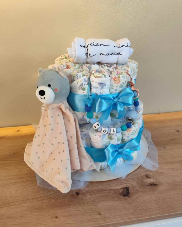 Pastel La Torre Azul Celeste Mini oso Deluxe