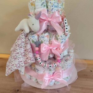 Pastel La Torre Rosa Con Mimos