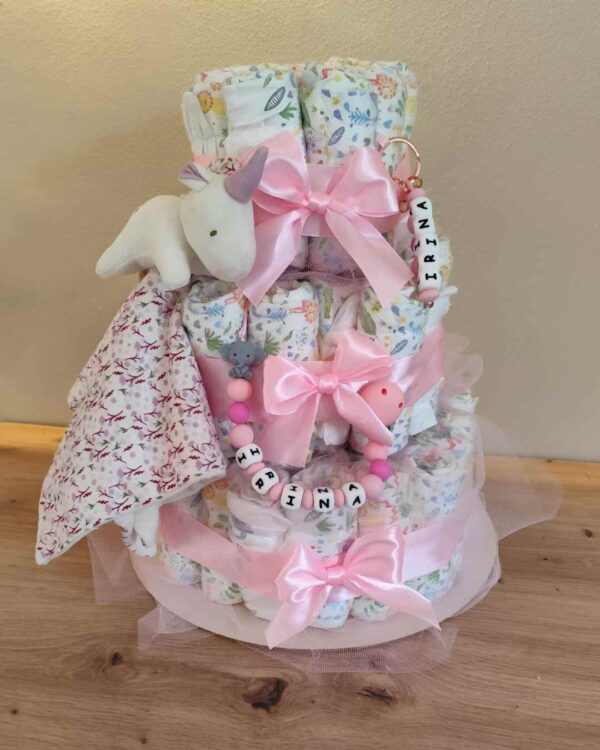 Pastel La Torre Rosa Con Mimos