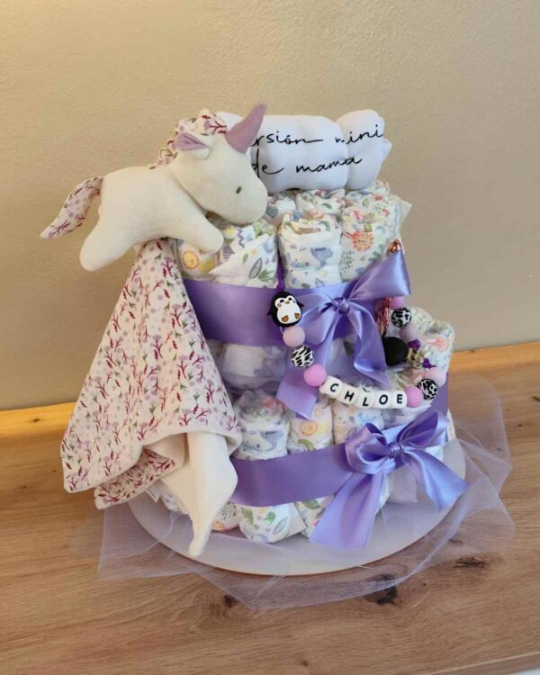 Pastel La Torre Lila claro  Mini Unicornio Deluxe - Imagen 4