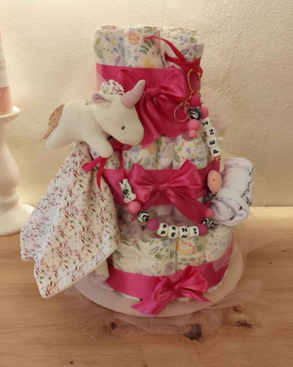 Pastel La Torre Fucsia Deluxe unicornio - Imagen 2