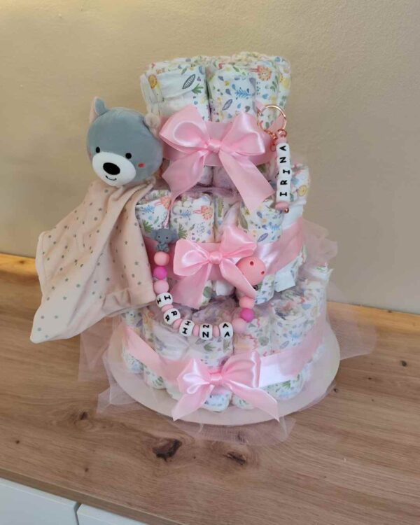 Pastel La Torre Rosa Con Mimos - Imagen 6