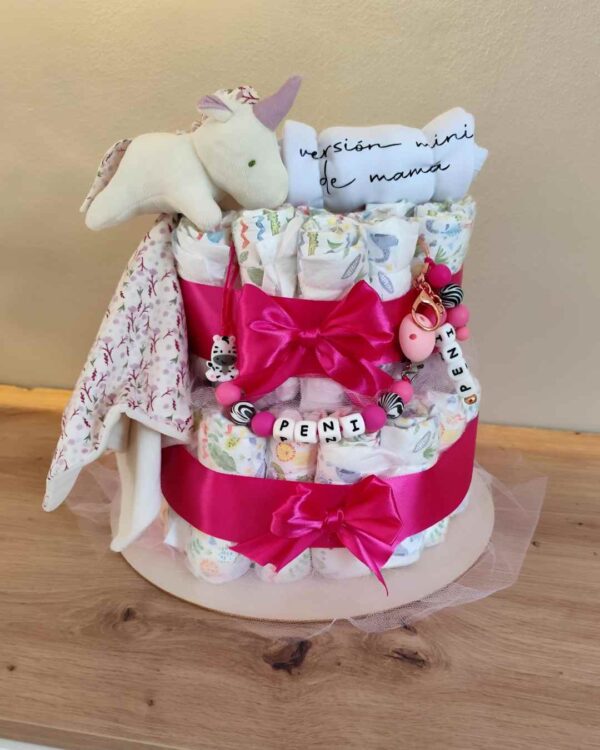 Pastel La Torre Fucsia Mini Unicornio Deluxe