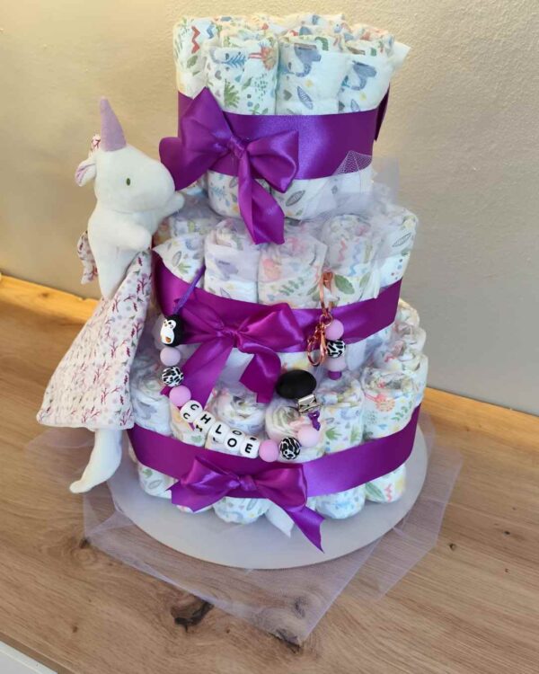 Pastel La Torre Lila Con Mimos - Imagen 5
