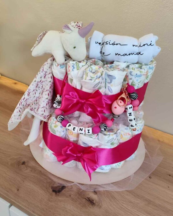 Pastel La Torre Fucsia Mini Unicornio Deluxe - Imagen 2